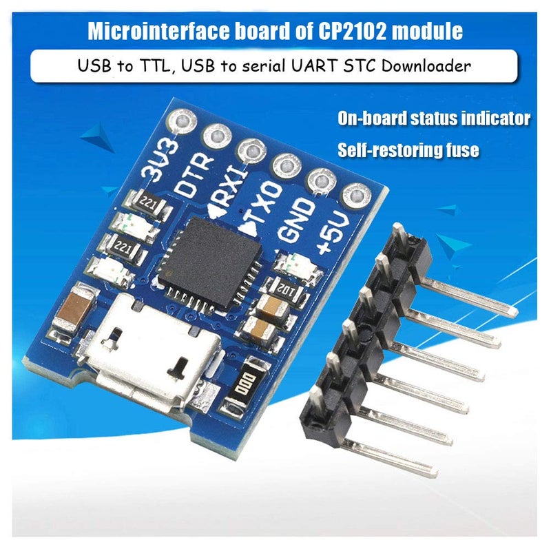 Ximimark 2Pcs CP2102 Micro USB to TTL/Serial UART 6Pin Module Serial Converter STC Downloader Replace FT232 - Image 3